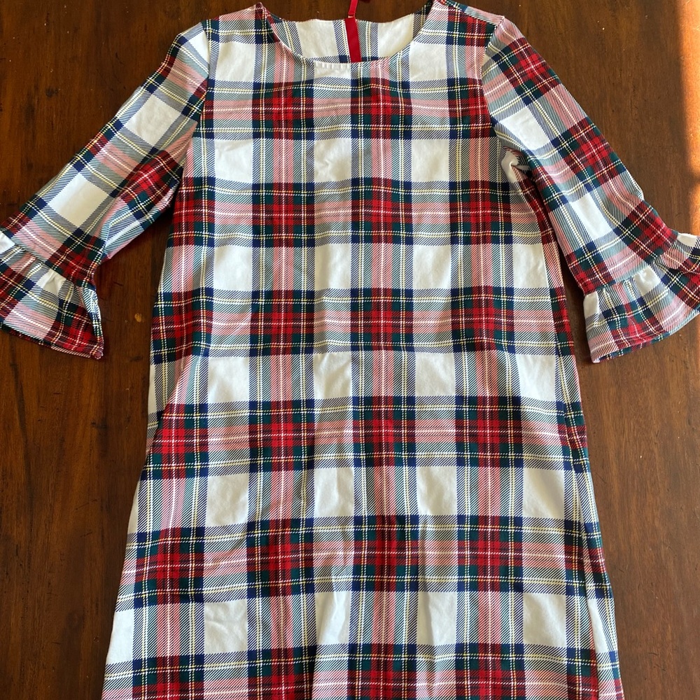Vineyard Vines Red and Blue Plaid Kids Formal Dress